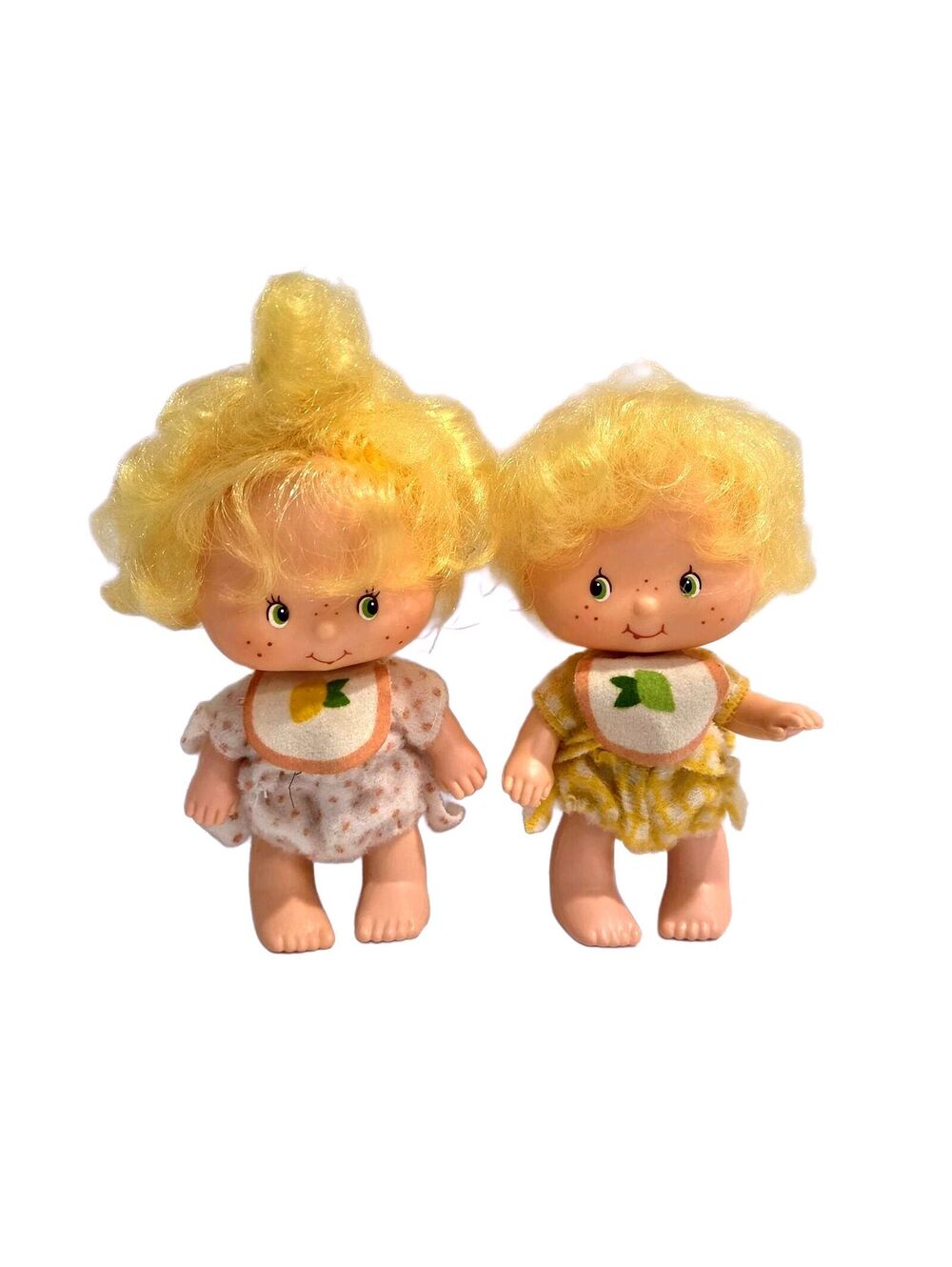 Vintage 1980s Kenner Strawberry Shortcake Lem & Ada Twins Dolls 4in